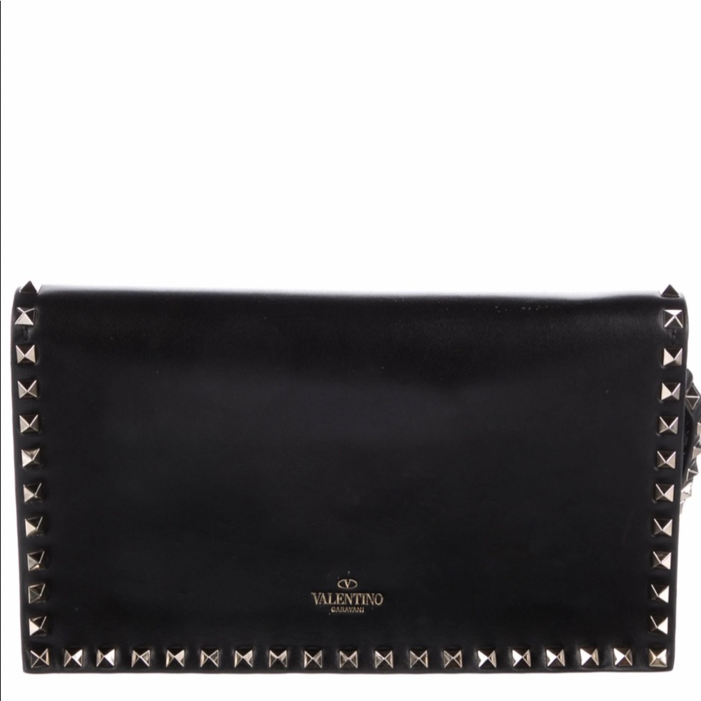 Valentino Clutch with Gold Hardware